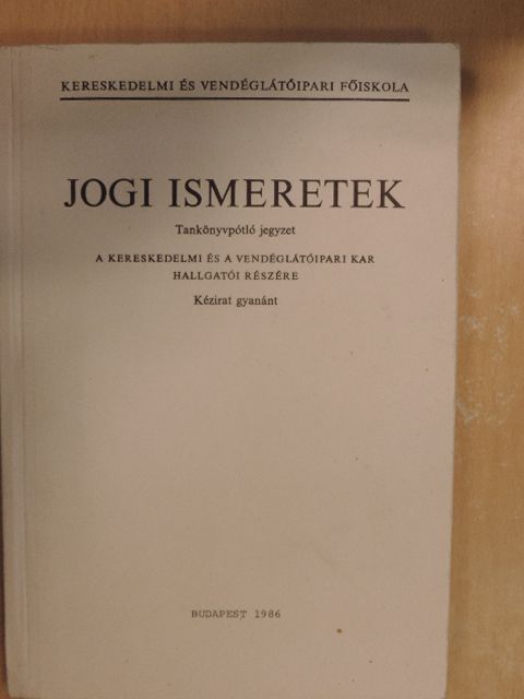Jogi ismeretek [antikvár]