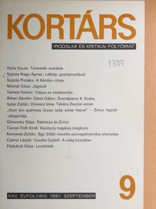 Bakonyi István - Kortárs 1981. szeptember [antikvár]