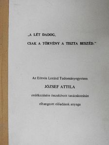 Ancsel Éva - "A lét dadog, csak a törvény a tiszta beszéd" [antikvár]