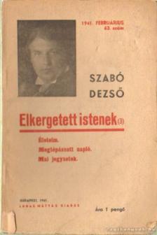 Szabó Dezső - Elkergetett Istenek 1941. februárius 63. szám [antikvár]