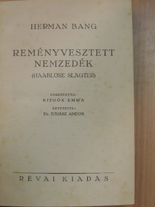Herman Bang - Reményvesztett nemzedék [antikvár]