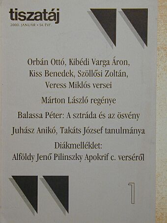 Alföldy Jenő - Tiszatáj 2000. január [antikvár]