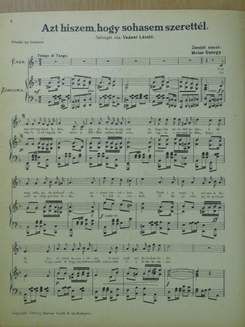 Vadnai László - Azt hiszem, hogy sohasem szerettél [antikvár]