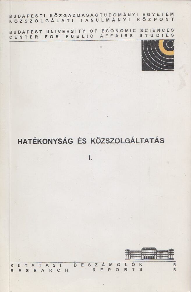 Vámos Dóra - Hatékonyság és közszolgáltatás [antikvár]