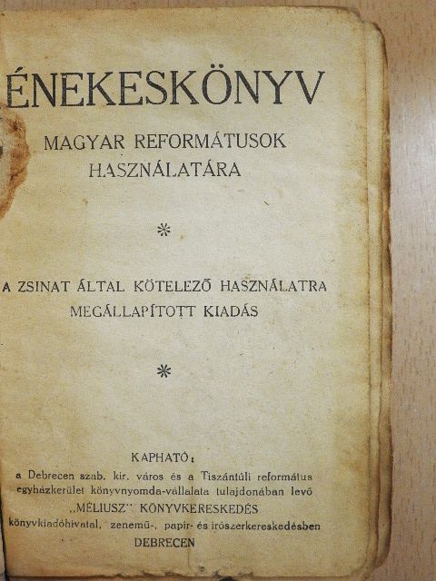 Énekeskönyv (rossz állapotú) [antikvár]