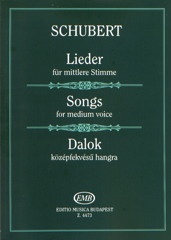 SCHUBERT,F. - DALOK KÖZÉPFEKVÉSŰ HANGRA (ÁDÁM JENŐ)