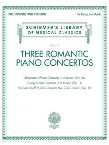 SCHUMANN / GRIEG / RAHMANYINOV - THREE ROMANTIC PIANO CONCERTOS. TWO PIANOS, FOUR HANDS