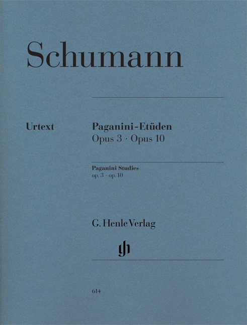 Schumann, Robert - PAGANINI-ETÜDEN OP.3, OP.10 FÜR KLAVIER URTEXT (ERNST HERTTRICH)