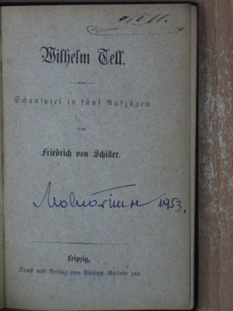 Schiller - Wilhelm Tell (gótbetűs) [antikvár]