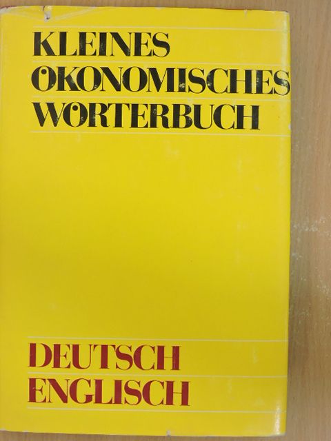Dr. R. Tharmalingam Murugiah - Kleines Ökonomisches Wörterbuch Deutsch-Englisch/Concise Economic Dictionary German-English [antikvár]