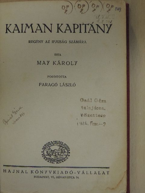 May Károly - Kaiman kapitány [antikvár]