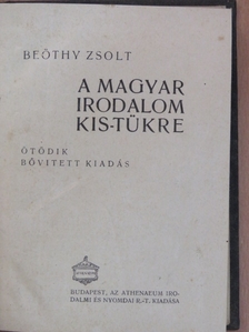 Beöthy Zsolt - A magyar irodalom kis-tükre [antikvár]
