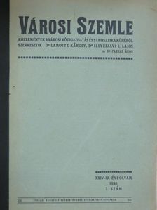 Dr. Aujeszky László - Városi Szemle 1938/3. [antikvár]