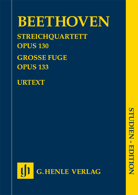 BEETHOVEN - STREICHQUARTETT OP.130, GROSSE FUGE OP.133 STUDIENPARTITUR URTEXT (RAINER CADENBACH)