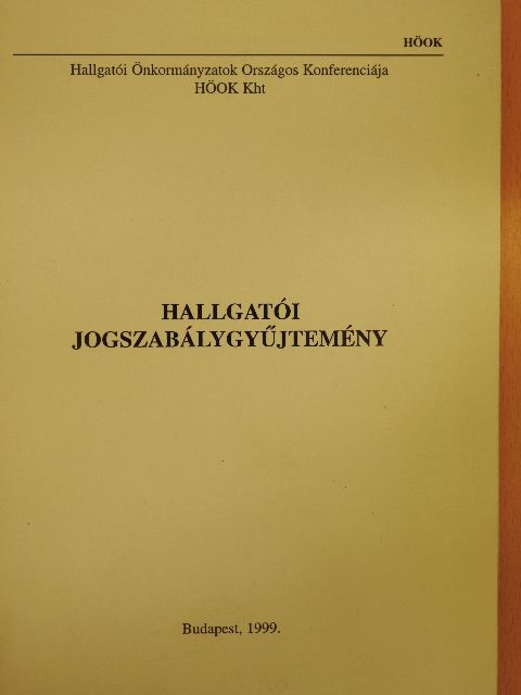 Kucsera Tamás Gergely - Hallgatói jogszabálygyűjtemény [antikvár]