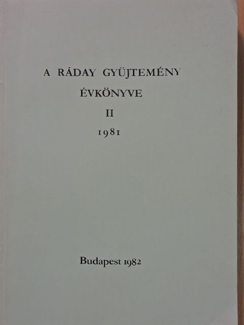 Andrásfalvy Bertalan - A Ráday gyűjtemény évkönyve II. [antikvár]