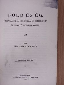 Prohászka Ottokár - Föld és ég [antikvár]