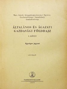 Dr. Bernát Tivadar - Általános és ágazati gazdasági földrajz I. [antikvár]