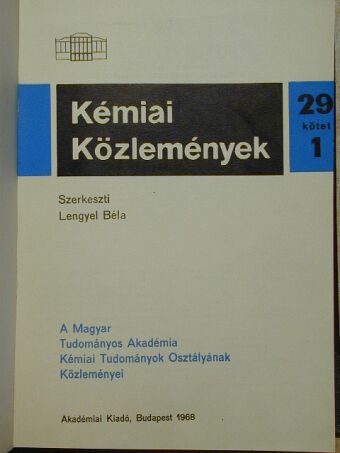 Ambró Irén - Kémiai Közlemények 1968/1-4. [antikvár]