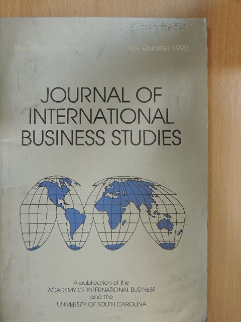 Jon I. Martinez - Journal of International Business Studies First Quarter 1990 [antikvár]