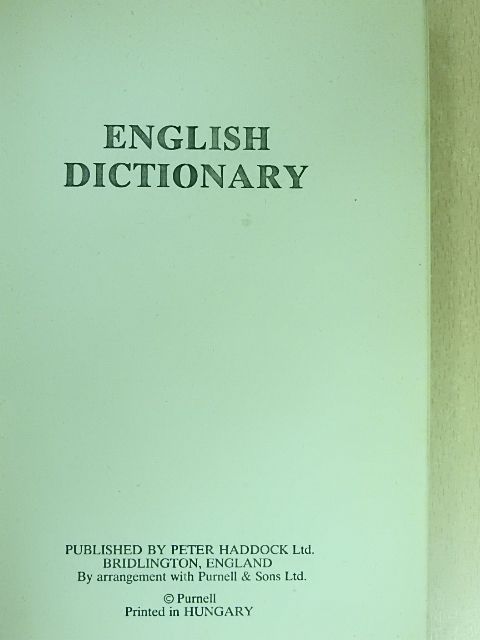 English Dictionary [antikvár]