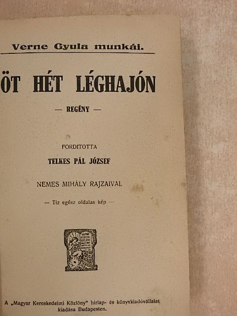 Verne Gyula - Öt hét léghajón [antikvár]