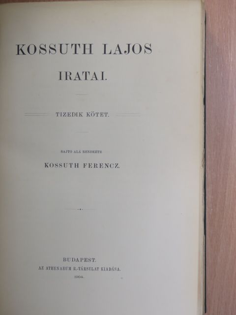 Kossuth Lajos - Kossuth Lajos iratai X. [antikvár]