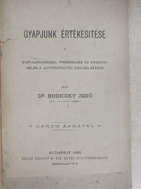 Dr. Rodiczky Jenő - Gyapjunk értékesitése [antikvár]