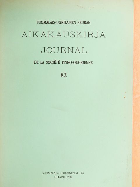 Bernard Le Calloc'h - Suomalais-Ugrilaisen Seuran Aikakauskirja 82 [antikvár]