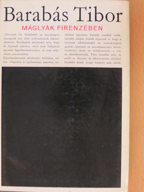 Barabás Tibor - Máglyák Firenzében [antikvár]