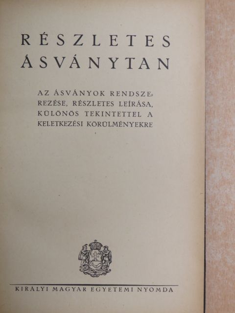 Mauritz Béla - Ásványtan II. [antikvár]
