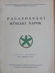 Dr. Csontos Gyula - Fagazdasági műszaki napok [antikvár]