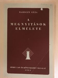 Maróczy Géza - A megnyitások elmélete [antikvár]