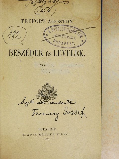 Trefort Ágoston - Beszédek és levelek [antikvár]