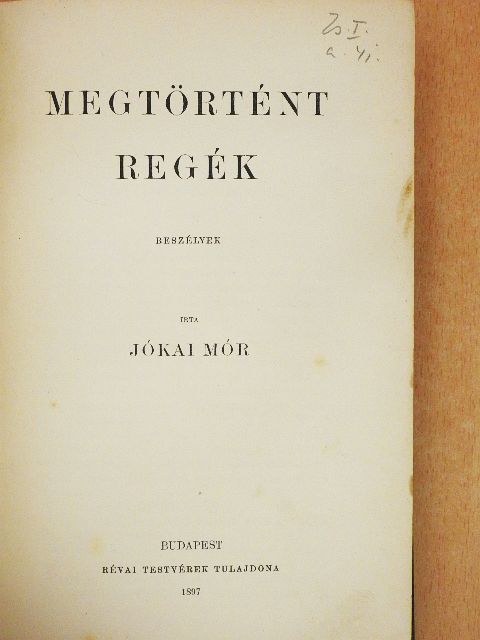 Jókai Mór - Megtörtént regék [antikvár]