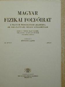 Fodor Ilona - Magyar Fizikai Folyóirat XX. kötet 5. füzet [antikvár]