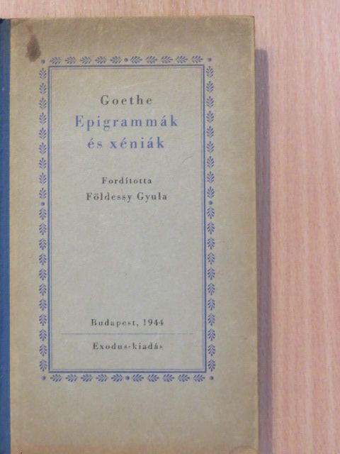 Goethe - Epigrammák és xéniák [antikvár]
