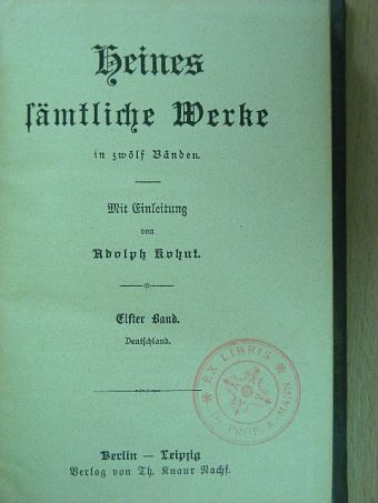 Heinrich Heine - Heines sämtliche Werke in zwölf Bänden 11-12. (gótbetűs) [antikvár]