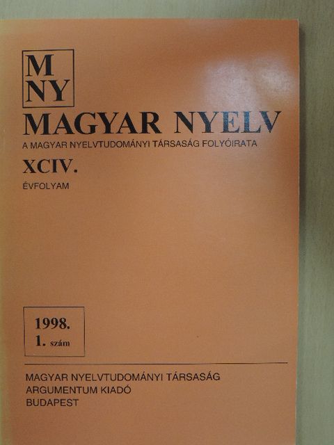 Banczerowski Janusz - Magyar Nyelv 1998. március [antikvár]