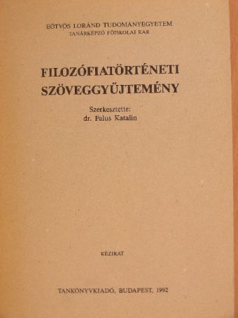 Ágoston - Filozófiatörténeti szöveggyűjtemény [antikvár]