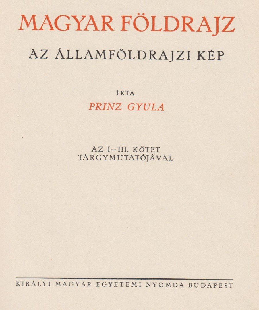 PRINZ GYULA - Magyar föld, magyar faj III. kötet [antikvár]