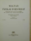 Györgyiné Horváth Tünde - Magyar Fizikai Folyóirat XX. kötet 1. füzet [antikvár]