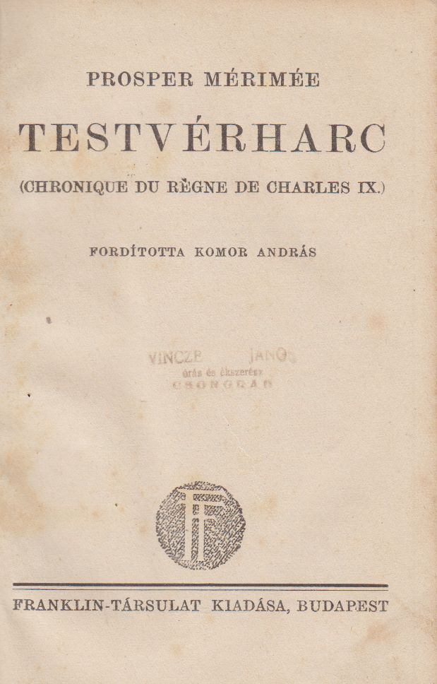 Testvérharc [antikvár]