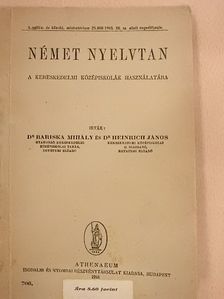 Dr. Bariska Mihály - Német nyelvtan [antikvár]