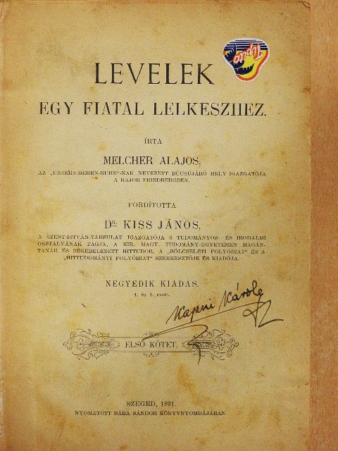 Melcher Alajos - Levelek egy fiatal lelkészhez I-II. [antikvár]