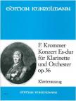 KROMMER - KONZERT ES-DUR FÜR KLARINETTE UND ORCHESTER OP.36, KLAVIERAUSZUG