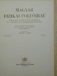 Kemény Péter - Magyar Fizikai Folyóirat XIX. kötet 6. füzet [antikvár]