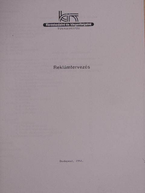 Reklámtervezés [antikvár]