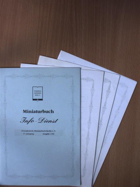 Angelika Jäck - Miniaturbuch Info-Dienst 2003/1-4. [antikvár]