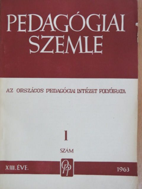 Bodó László - Pedagógiai Szemle 1963. január [antikvár]